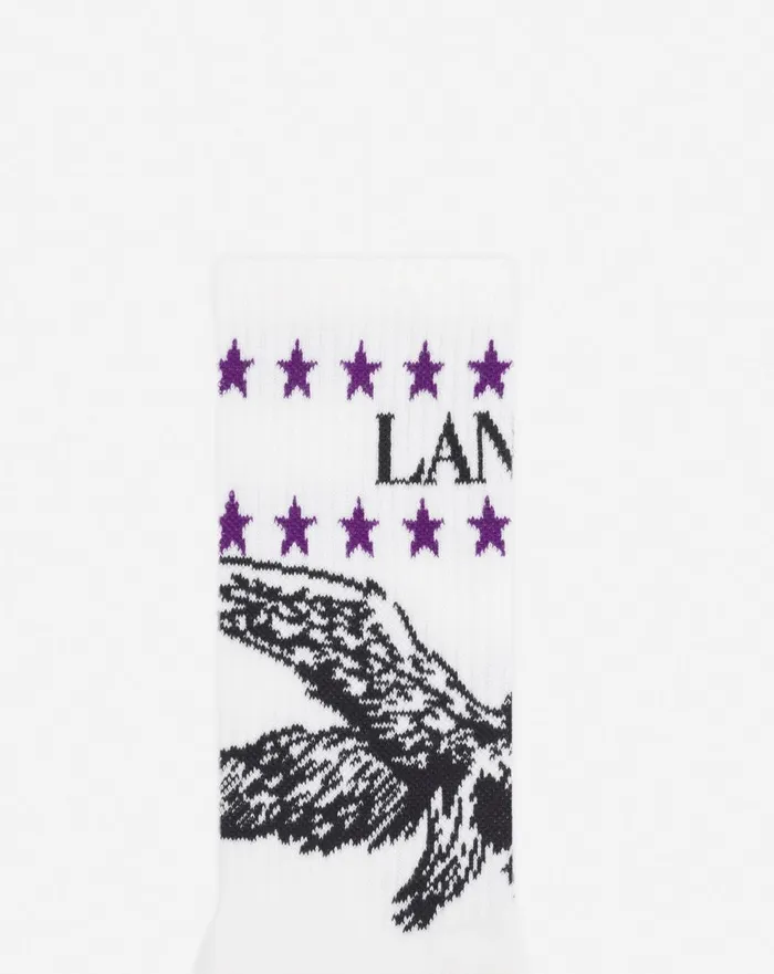 Lanvin X Future Lanvin Logo And Cotton Eagle Socks White Mustangblack Men Lanvin Socks Lanvin X Future Lanvin Logo And Cotton Eagle Socks White Mustangblack Men Lanvin Socks