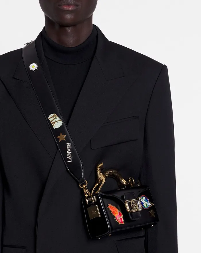 Lanvin X Future Pencil Cat Nano Leather Bag With Pins Blackmulticolour Women Lanvin Crossbody Bags and Shoulder Bags Lanvin X Future Pencil Cat Nano Leather Bag With Pins Blackmulticolour Women Lanvin Crossbody Bags and Shoulder Bags