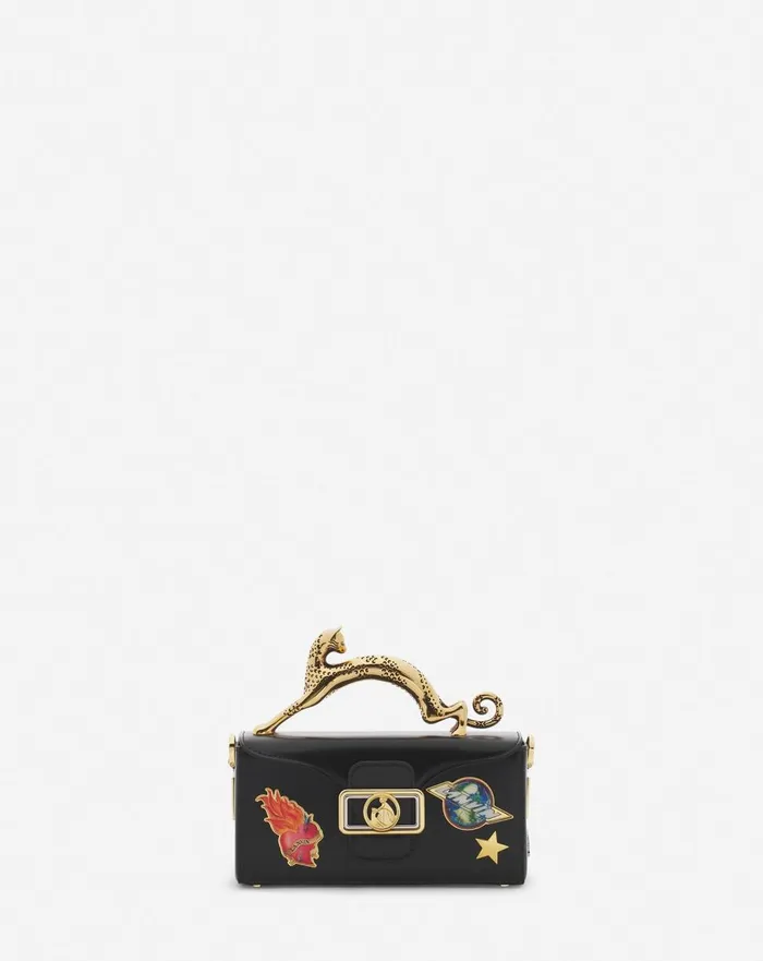 Lanvin X Future Pencil Cat Nano Leather Bag With Pins Blackmulticolour Women Lanvin Mini Bags and Clutches Lanvin X Future Pencil Cat Nano Leather Bag With Pins Blackmulticolour Women Lanvin Mini Bags and Clutches