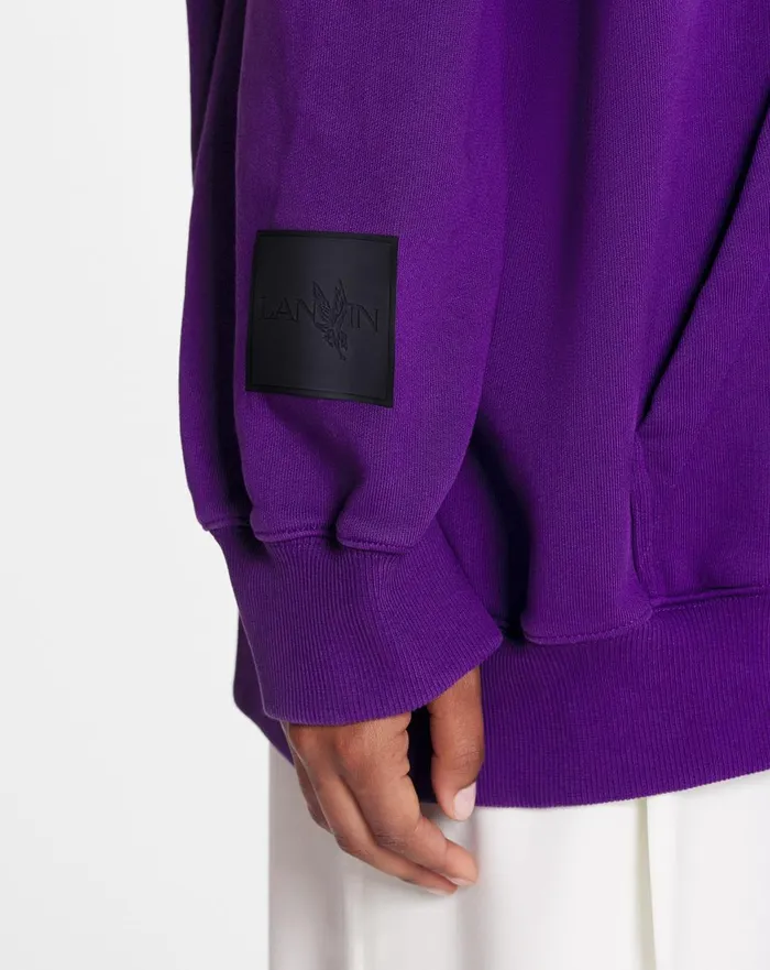 Lanvin X Future Unisex Baggy Hoodie With Eagle Print Purple Reign Men Lanvin Coats and Jackets Lanvin X Future Unisex Baggy Hoodie With Eagle Print Purple Reign Men Lanvin Coats and Jackets