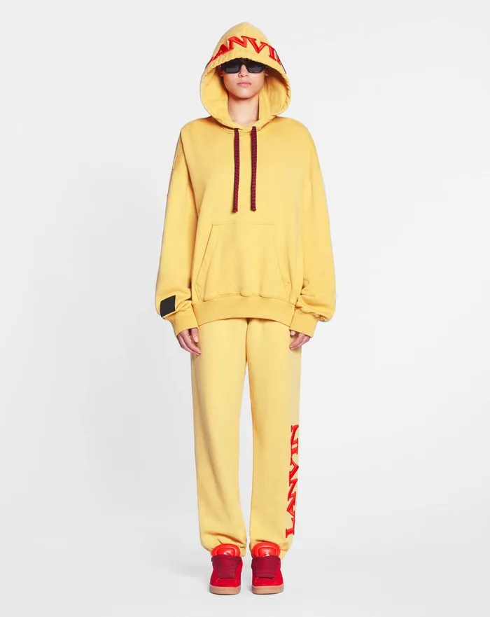 Lanvin X Future Unisex Logo Jogging Pants Corn Women Lanvin Pants