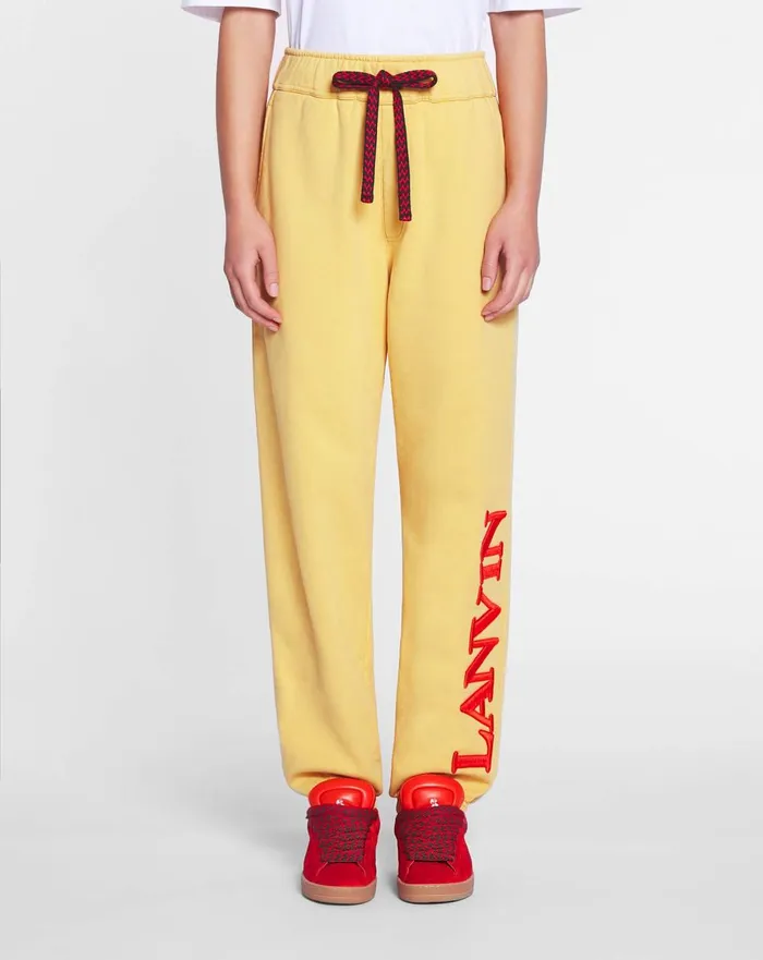Lanvin X Future Unisex Logo Jogging Pants Corn Women Lanvin Pants