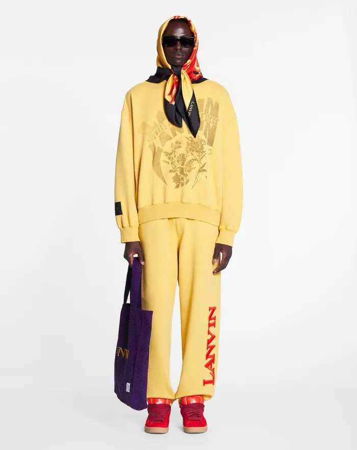 Lanvin X Future Unisex Loosefit Printed Sweatshirt Corn Men Lanvin Knitwear and Sweatshirts