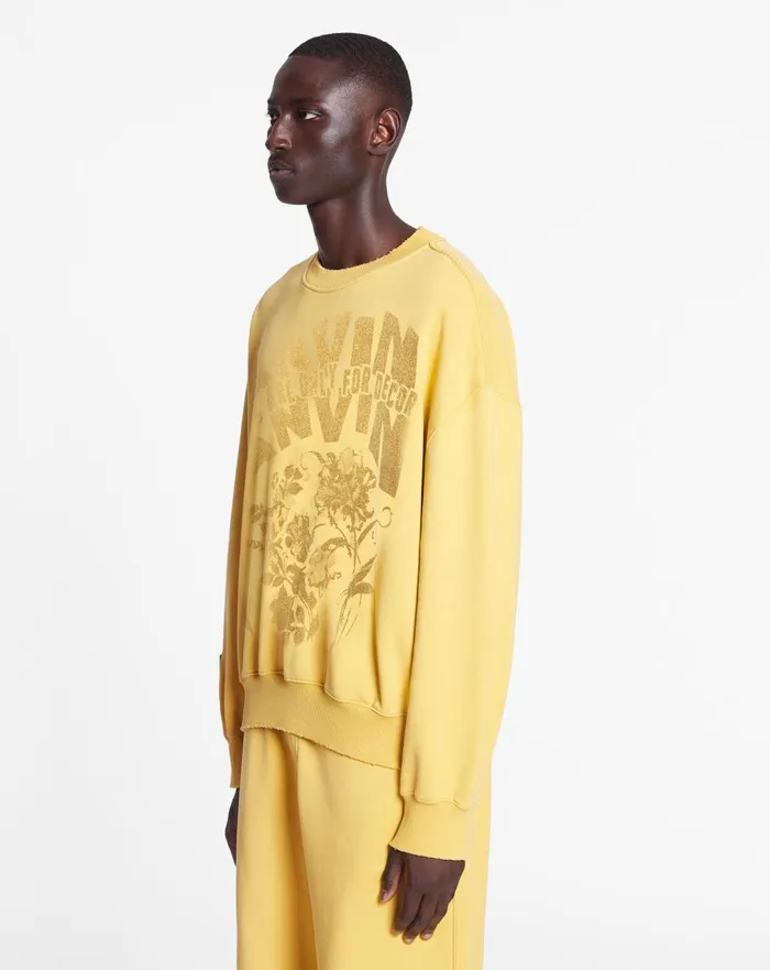 Lanvin X Future Unisex Loosefit Printed Sweatshirt Corn Men Lanvin Knitwear and Sweatshirts