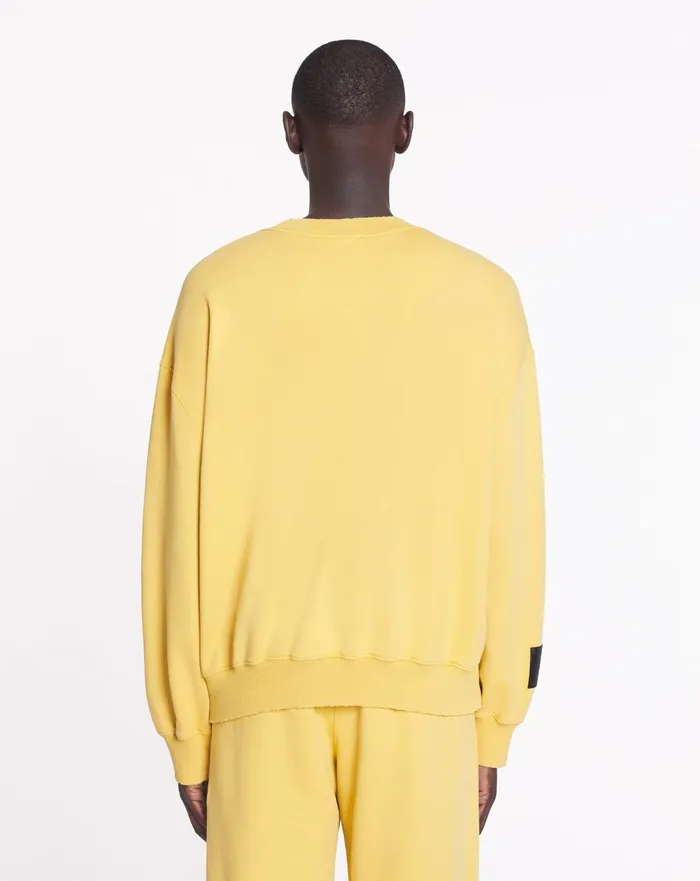 Lanvin X Future Unisex Loosefit Printed Sweatshirt Corn Men Lanvin Knitwear and Sweatshirts