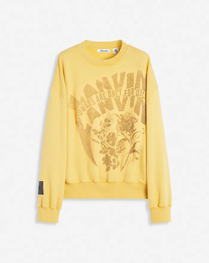 Lanvin X Future Unisex Loosefit Printed Sweatshirt Corn Men Lanvin Socks