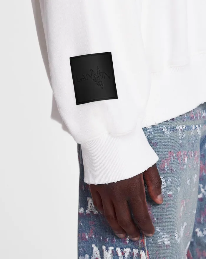 Lanvin X Future Unisex Loosefit Printed Sweatshirt White Mustang Women Lanvin TShirts and Sweatshirts
