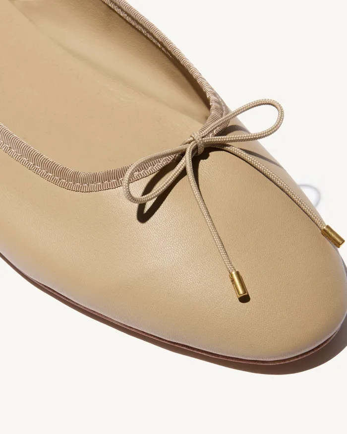 LEATHER BALLET FLAT Sand Women Shoes Nili Lotan
