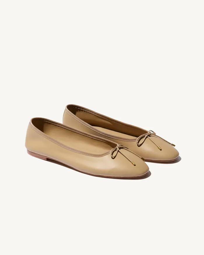 LEATHER BALLET FLAT Sand Women Shoes Nili Lotan