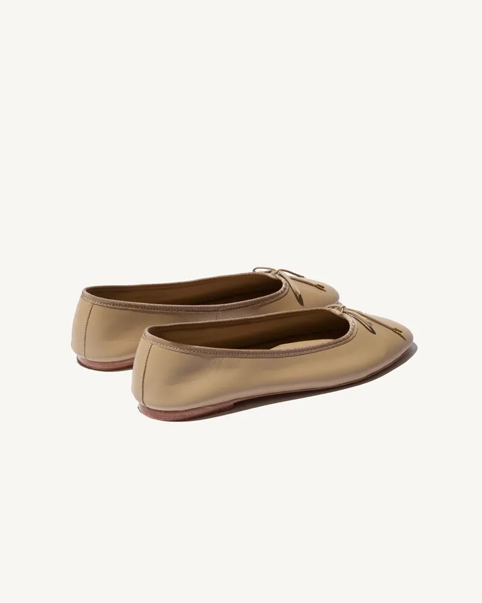 LEATHER BALLET FLAT Sand Women Shoes Nili Lotan