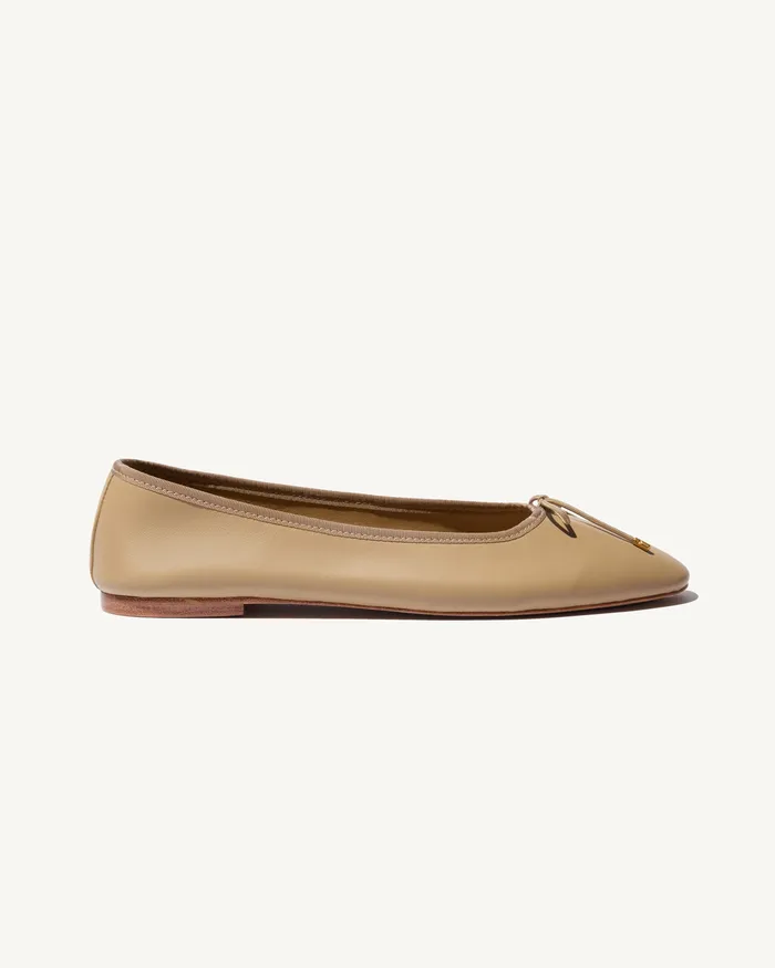 LEATHER BALLET FLAT Sand Women Shoes Nili Lotan