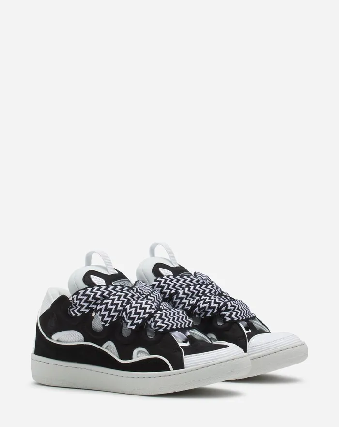 Leather Curb Sneakers Blackwhite Women Lanvin Sneakers Leather Curb Sneakers Blackwhite Women Lanvin Sneakers