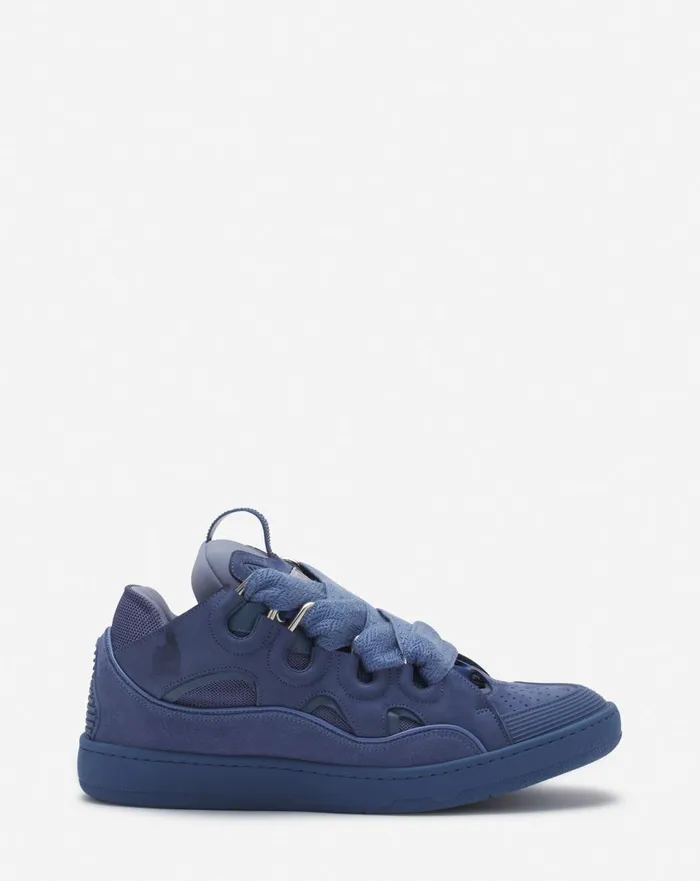Leather Curb Sneakers Cornflower Men Lanvin Curb