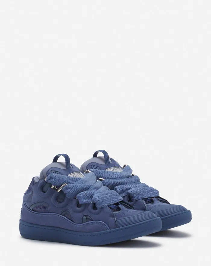 Leather Curb Sneakers Cornflower Men Lanvin Curb Leather Curb Sneakers Cornflower Men Lanvin Curb