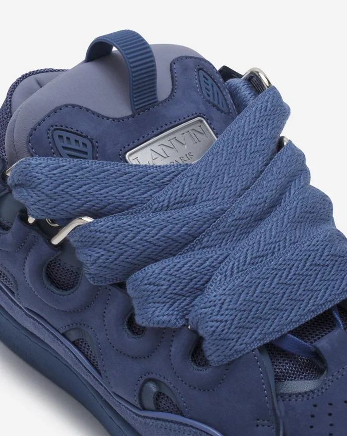 Leather Curb Sneakers Cornflower Men Lanvin Curb Leather Curb Sneakers Cornflower Men Lanvin Curb