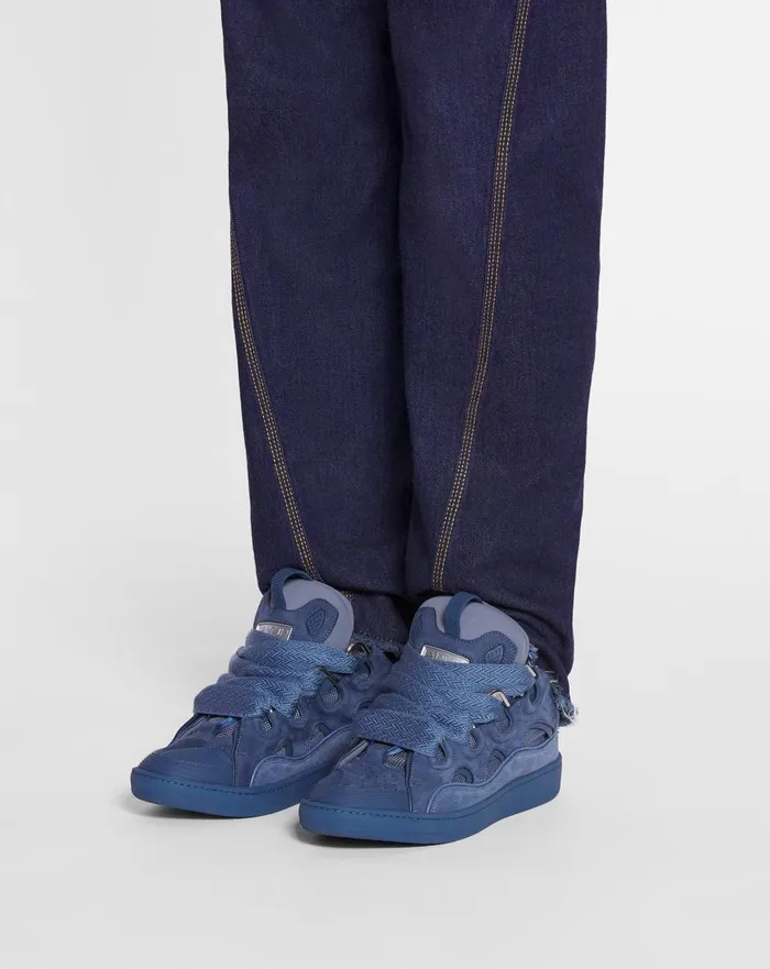 Leather Curb Sneakers Cornflower Men Lanvin Curb Leather Curb Sneakers Cornflower Men Lanvin Curb