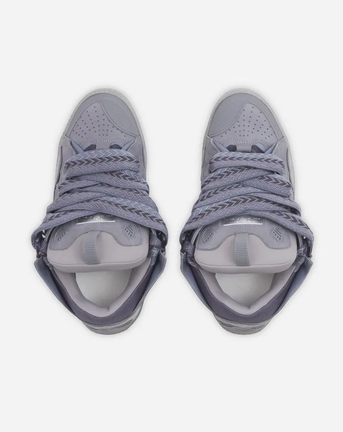 Leather Curb Sneakers Light Grey Men Lanvin Curb