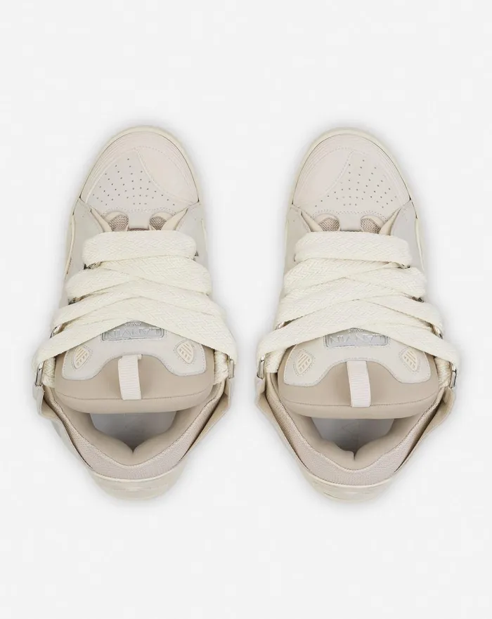 Leather Curb Sneakers Peach Men Lanvin Sneakers