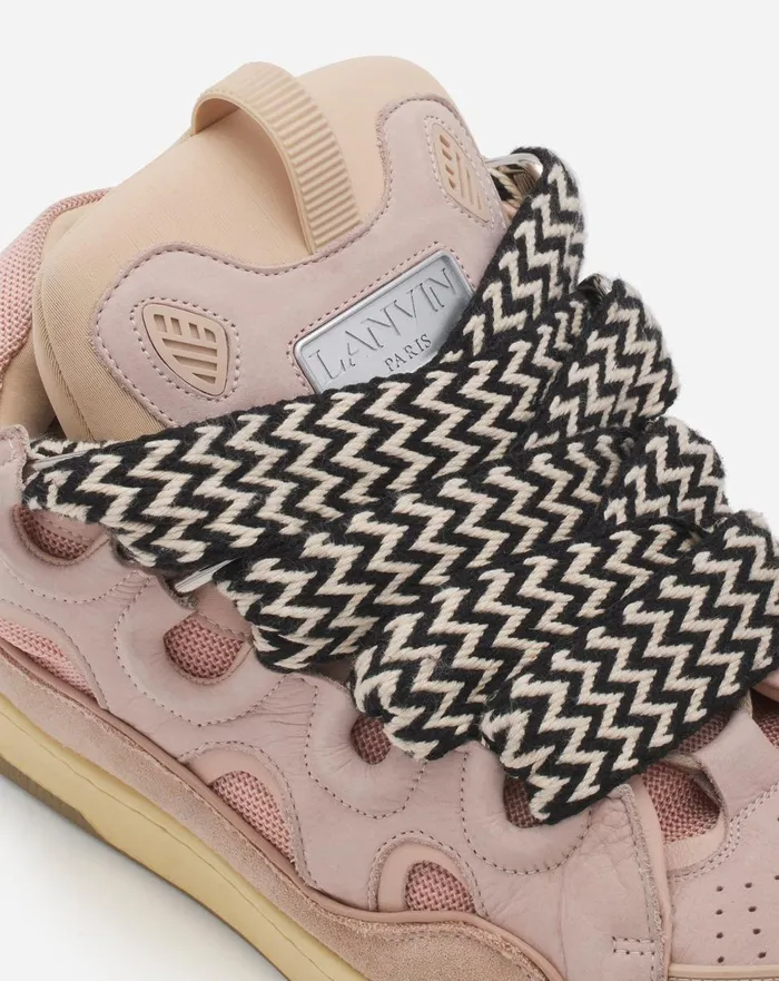 Leather Curb Sneakers Pink Men Lanvin Curb Leather Curb Sneakers Pink Men Lanvin Curb