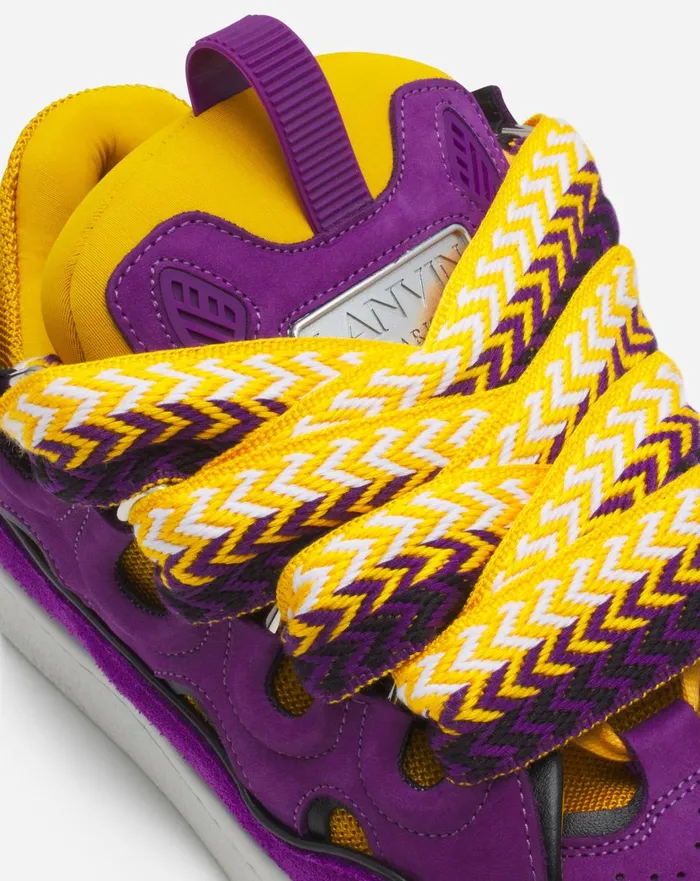 Leather Curb Sneakers Purpleyellow Women Lanvin Curb Leather Curb Sneakers Purpleyellow Women Lanvin Curb