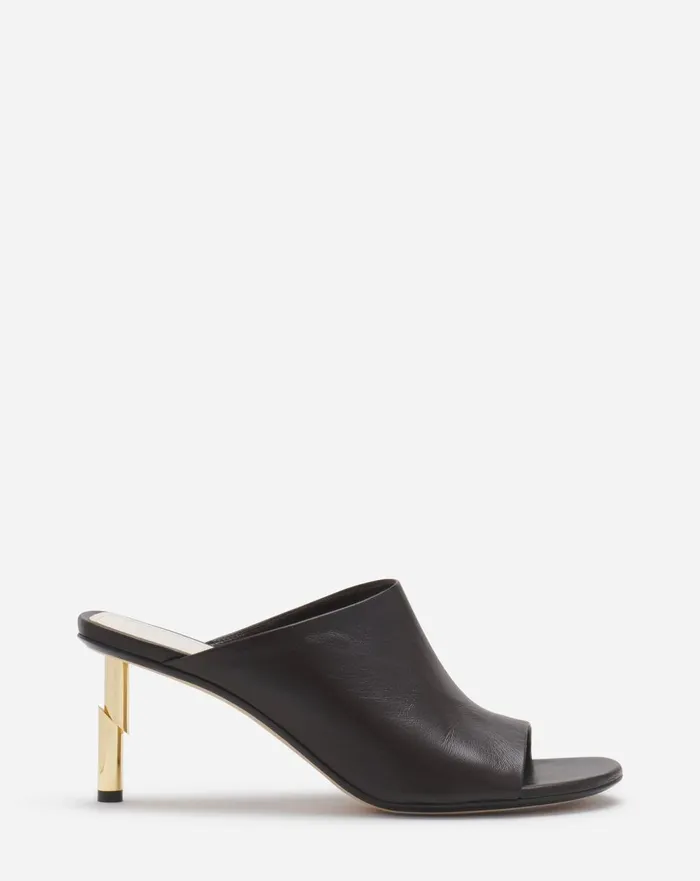 Leather Sequence By Lanvin Mules Cocoa Women Lanvin Sandals and Mules