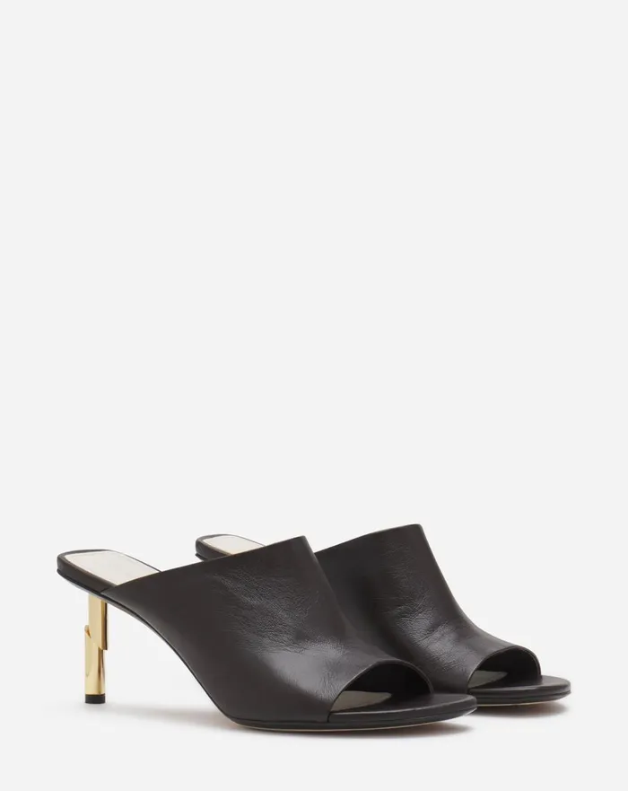 Leather Sequence By Lanvin Mules Cocoa Women Lanvin Sandals and Mules