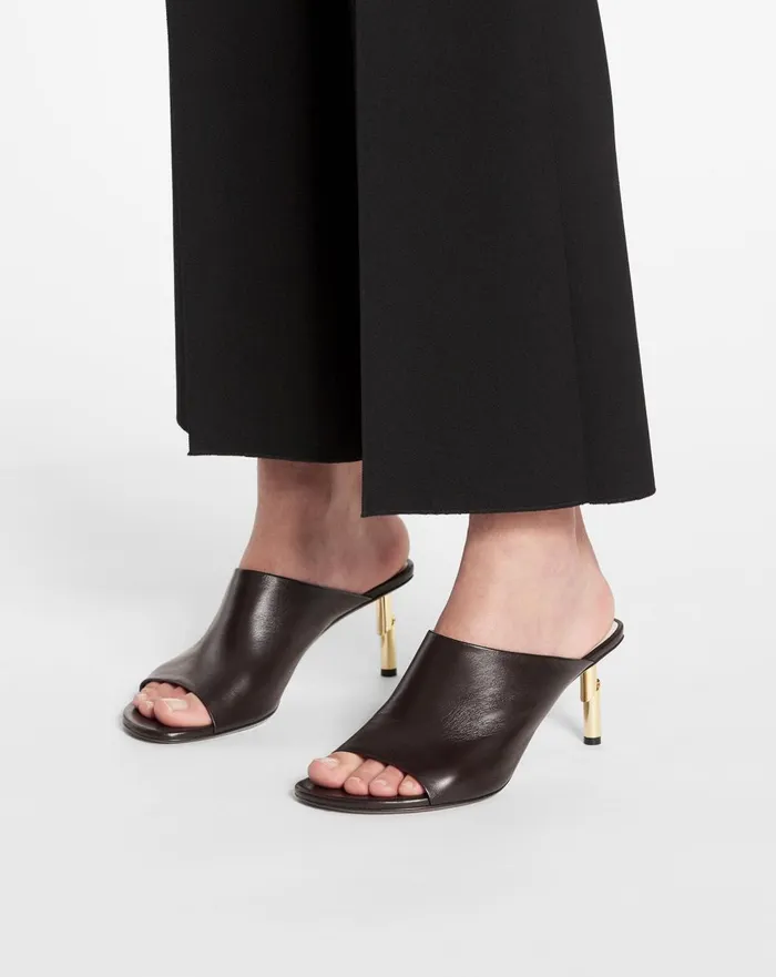 Leather Sequence By Lanvin Mules Cocoa Women Lanvin Sandals and Mules