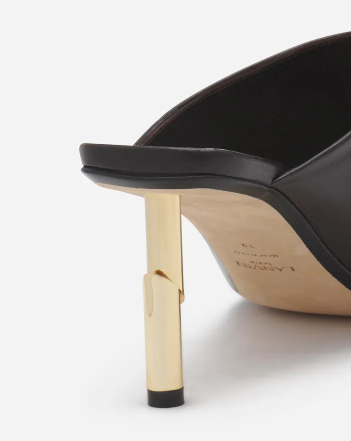 Leather Sequence By Lanvin Mules Cocoa Women Lanvin Sandals and Mules