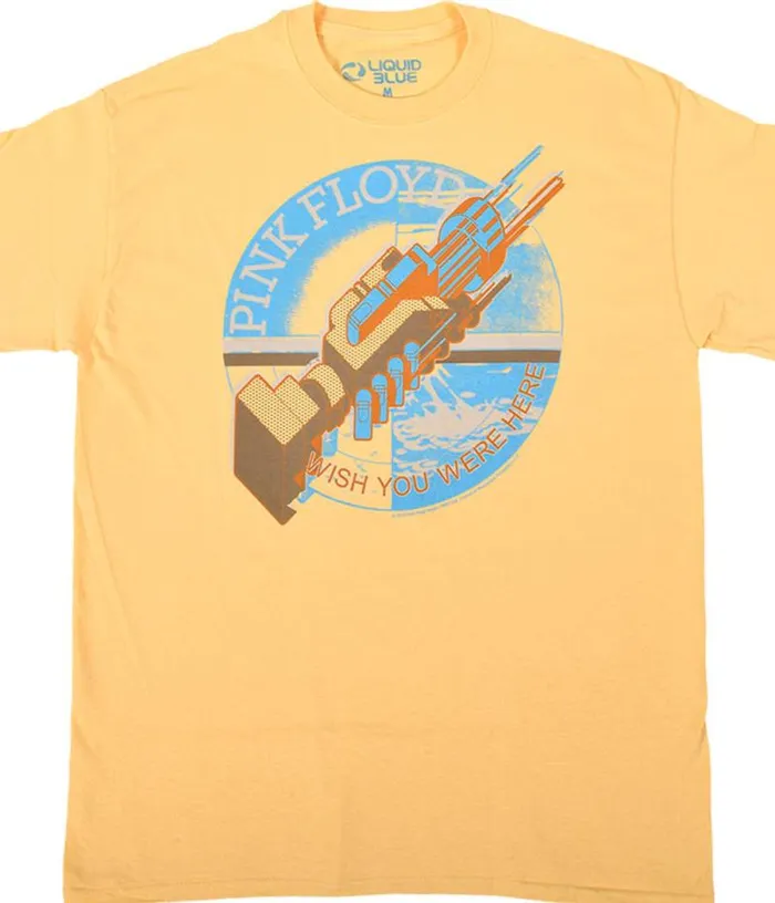 Liquid Blue Athletic TShirt Men Machine Gold Athletic TShirt