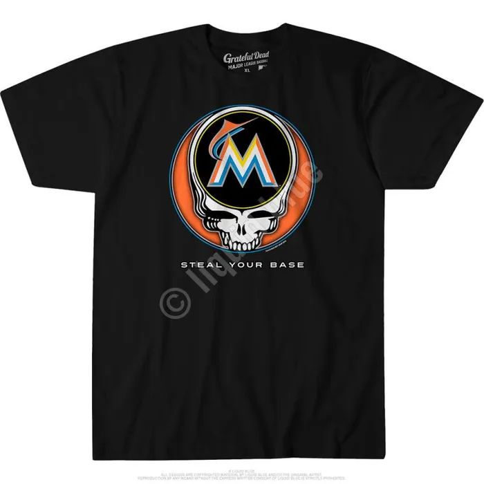 Liquid Blue Athletic TShirt Men Miami Marlins Steal Your Base Black Athletic TShirt Liquid Blue Athletic TShirt Men Miami Marlins Steal Your Base Black Athletic TShirt