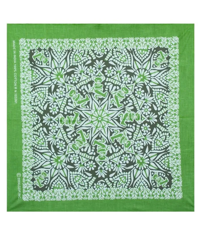 Liquid Blue Bandanas Accessories Mandala Green Green Bandana