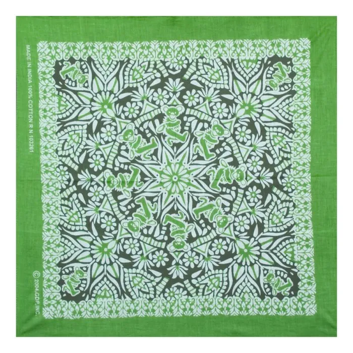 Liquid Blue Bandanas Accessories Mandala Green Green Bandana