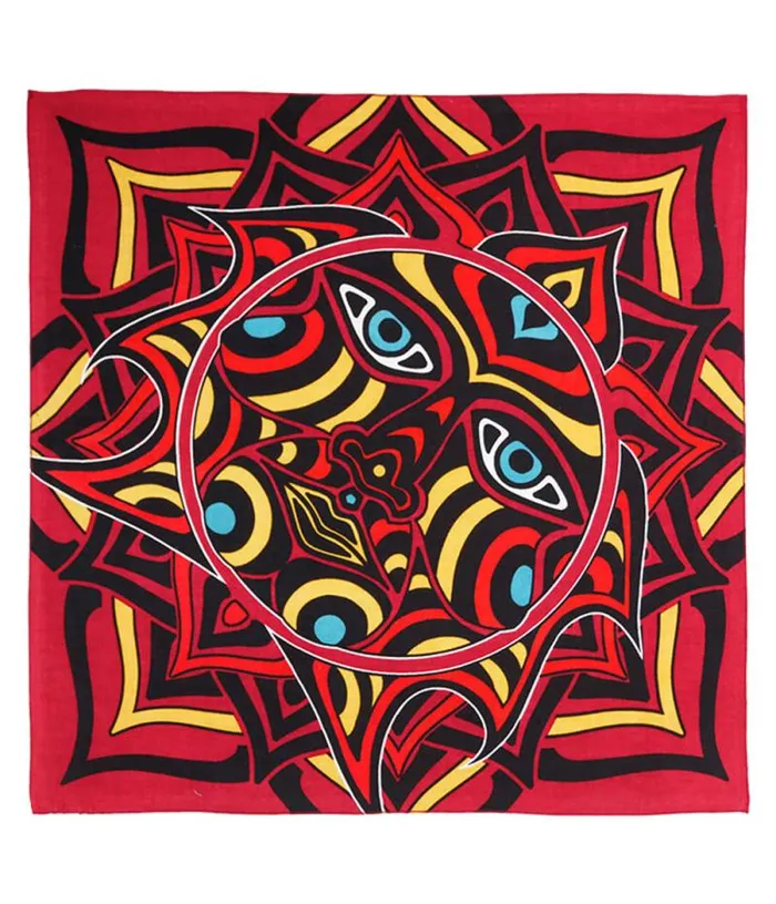 Liquid Blue Bandanas Accessories Red Sun Face Bandana