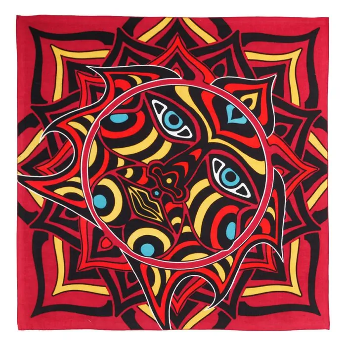 Liquid Blue Bandanas Accessories Red Sun Face Bandana
