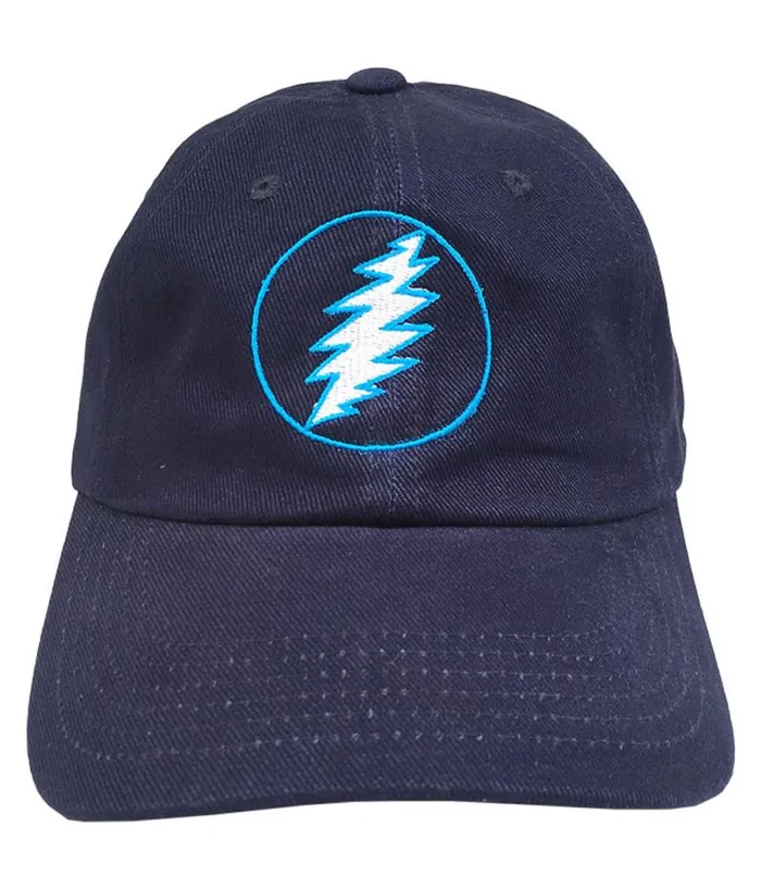 Liquid Blue Hats Accessories GD Lightning Bolt Navy Baseball Cap