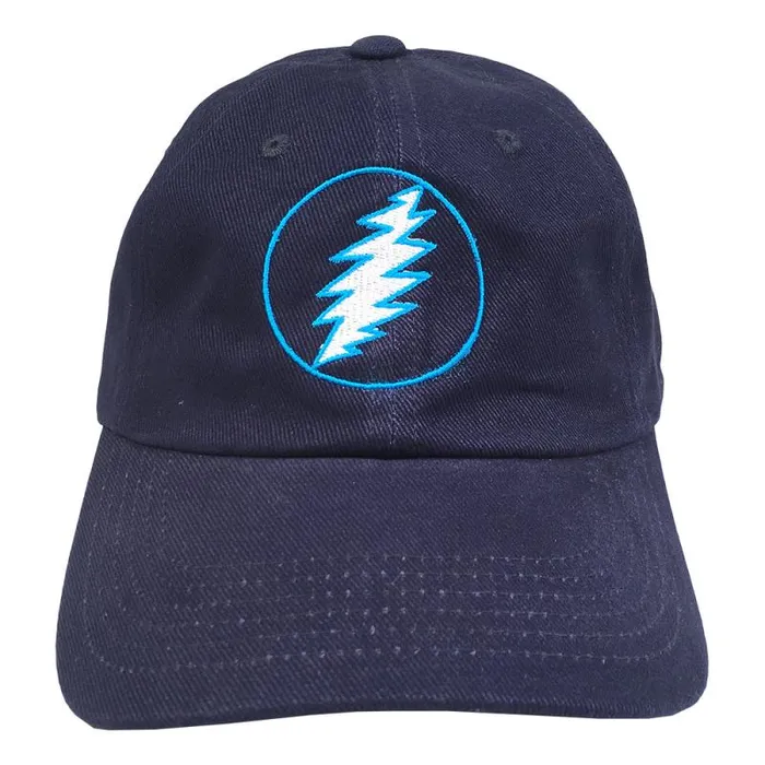 Liquid Blue Hats Accessories GD Lightning Bolt Navy Baseball Cap