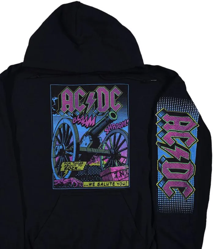Liquid Blue Hoodie Men TNT Blacklight Black Sleeve Printed Hoodie