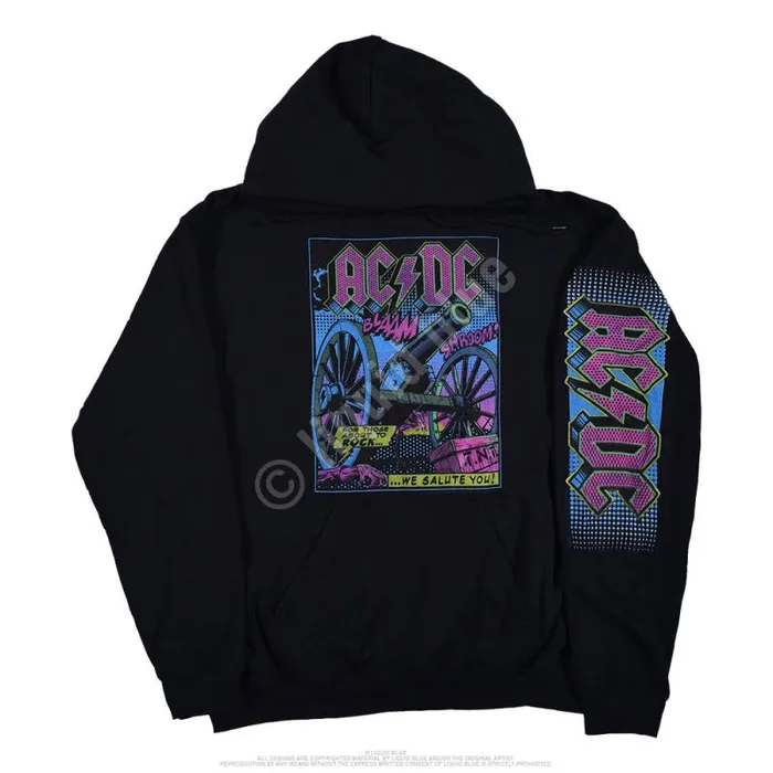 Liquid Blue Hoodie Men TNT Blacklight Black Sleeve Printed Hoodie