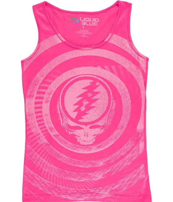 Liquid Blue Juniors Tank Top Women Ripple Pink Juniors Tank Top TShirt