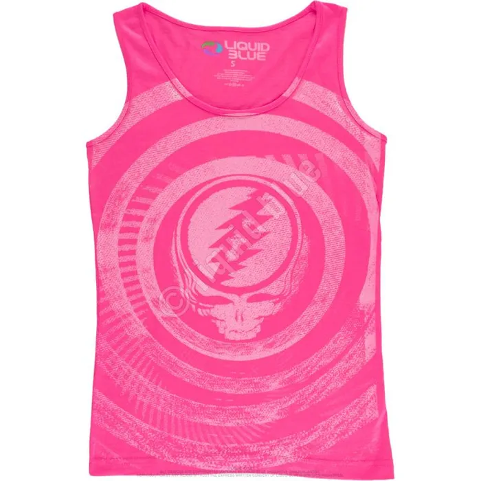 Liquid Blue Juniors Tank Top Women Ripple Pink Juniors Tank Top TShirt