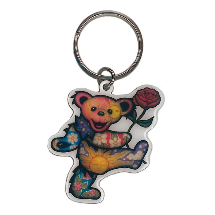 Liquid Blue Keychains Accessories Rose Bear Keychain