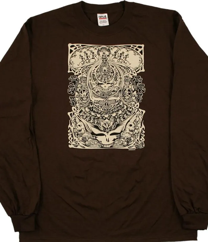 Liquid Blue Long Sleeve Men Aiko Aiko Brown Long Sleeve TShirt