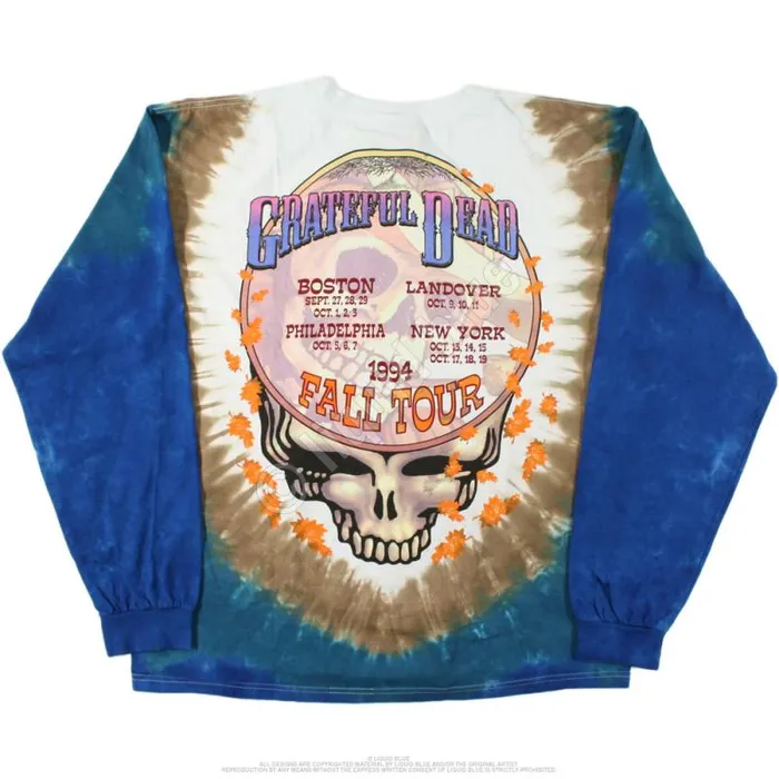 Liquid Blue Long Sleeve Men Banjo TieDye Long Sleeve TShirt
