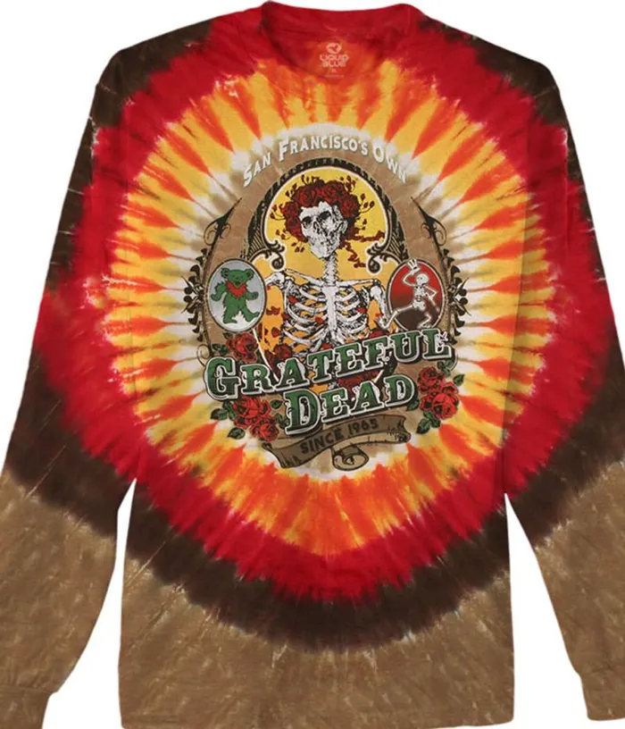 Liquid Blue Long Sleeve Men Bay Area Beloved TieDye Long Sleeve TShirt