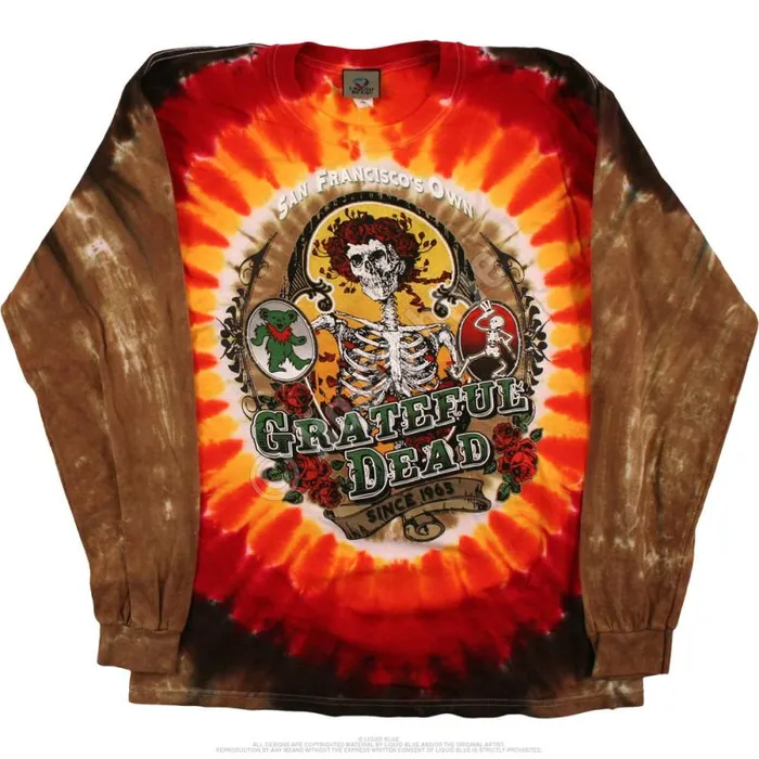 Liquid Blue Long Sleeve Men Bay Area Beloved TieDye Long Sleeve TShirt