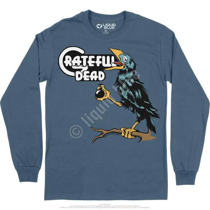 Liquid Blue Long Sleeve Men Bird Song Long Sleeve TShirt