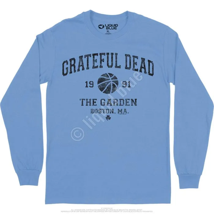 Liquid Blue Long Sleeve Men Boston Garden 91 Long Sleeve TShirt
