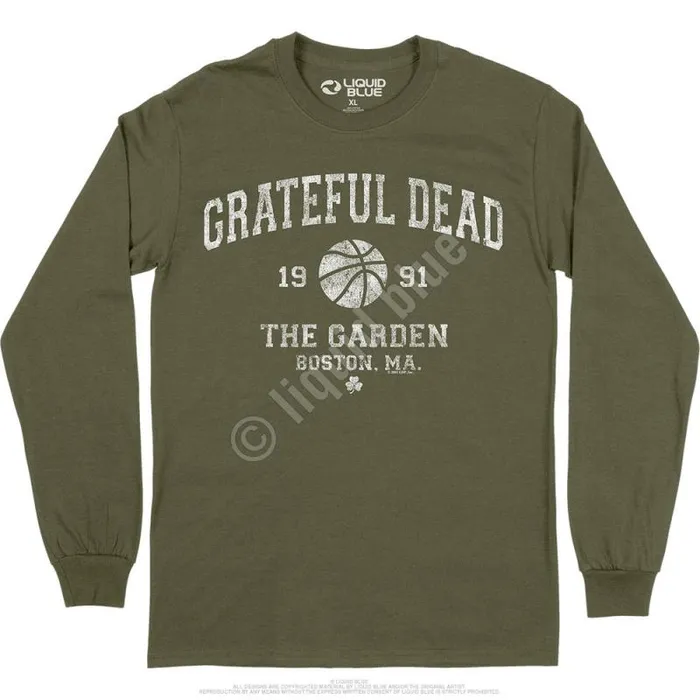 Liquid Blue Long Sleeve Men Boston Garden 91 Long Sleeve TShirt