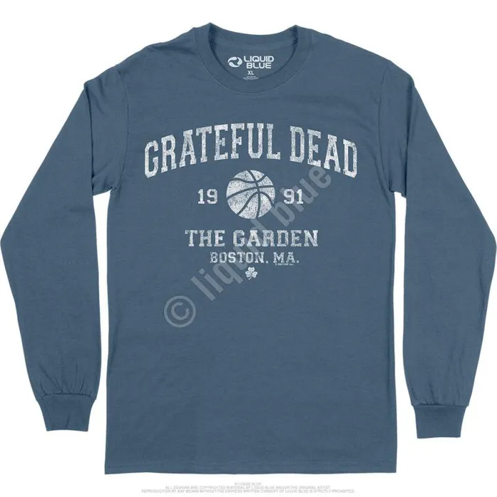 Liquid Blue Long Sleeve Men Boston Garden 91 Long Sleeve TShirt