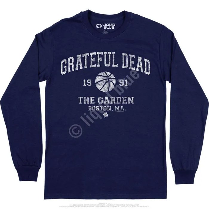 Liquid Blue Long Sleeve Men Boston Garden 91 Long Sleeve TShirt